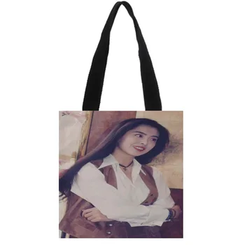 

Hot Sale Joey Wong printed bags for women 2019 Canvas Tote Bag 30x35cm,35x40cm Handbag Customize your image