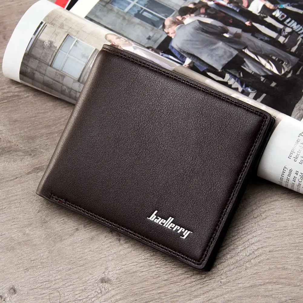 Мужской бумажник с поперечным сечением мягкий кошелек модная сумка большой емкости-B5