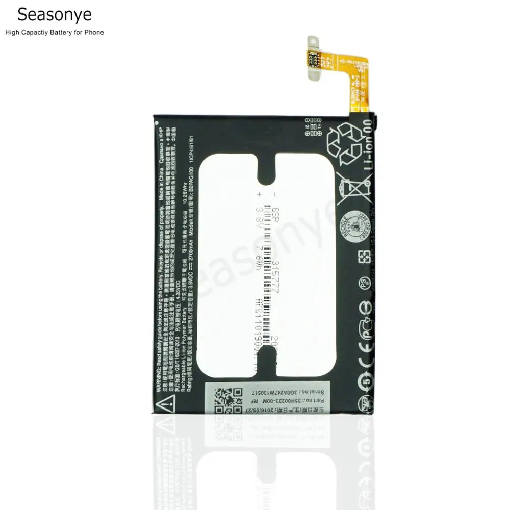 Seasonye 2700mAh / 10.26Whr B0PAG100 BOPAG100 Сменный аккумулятор для HTC Butterfly 2 2J B810X HTL23 10 шт./лот |
