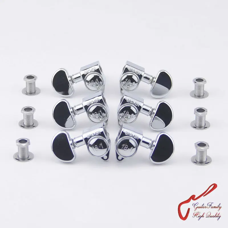 

1Set 3R-3L Genuine Original Grover Guitar Machine Heads Tuners 18-1 Series Chrome (without original package )