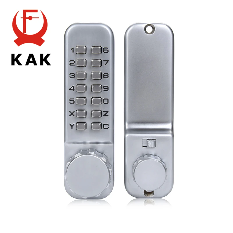 

KAK Zinc Alloy Keyless Combination Mechanical Digital Door Lock No Power Push Button Code Locks For Home Furniture Hardware