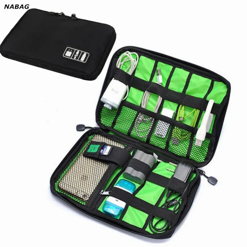 

Large Shockproof USB Cable Earphone Storage Bag Flash Drive Organizer Digital Gadget Holder Travel Cellphone Mobile Charger Case