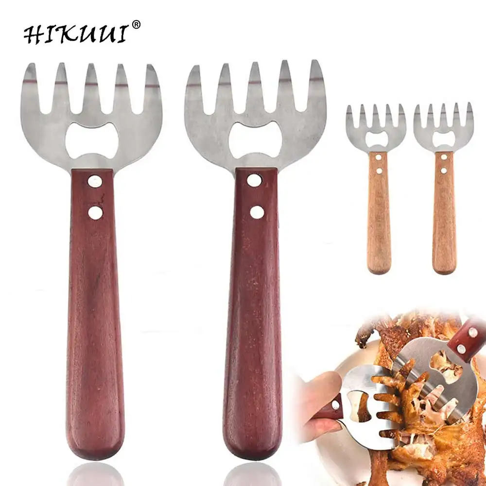 

2PCS Bear Meat Claw Shredding Lift Tongs Meat Fork Pull Handler Handling BBQ Barbecue Cooking Tool