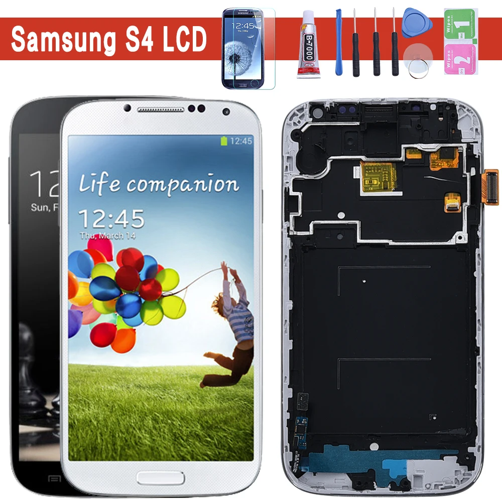 I9500 i9505 lcd For SAMSUNG Galaxy S4 i9505 LCD Display Touch Screen  Digitizer With Frame for SAMSUNG S4 I9500 display|Mobile Phone LCD Screens|  - AliExpress