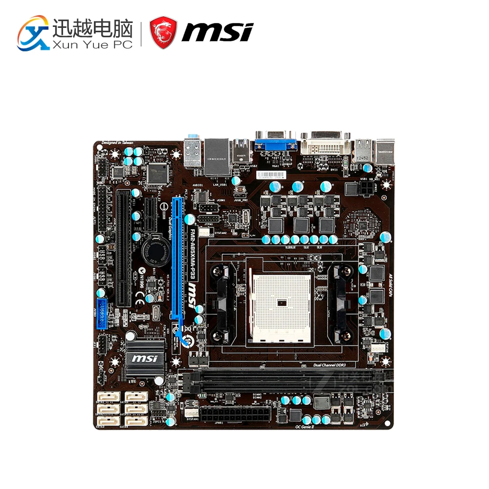 

MSI FM2-A85XMA-P33 Desktop Motherboard A85X Socket FM2 DDR3 SATA3 USB3.0 Micro ATX