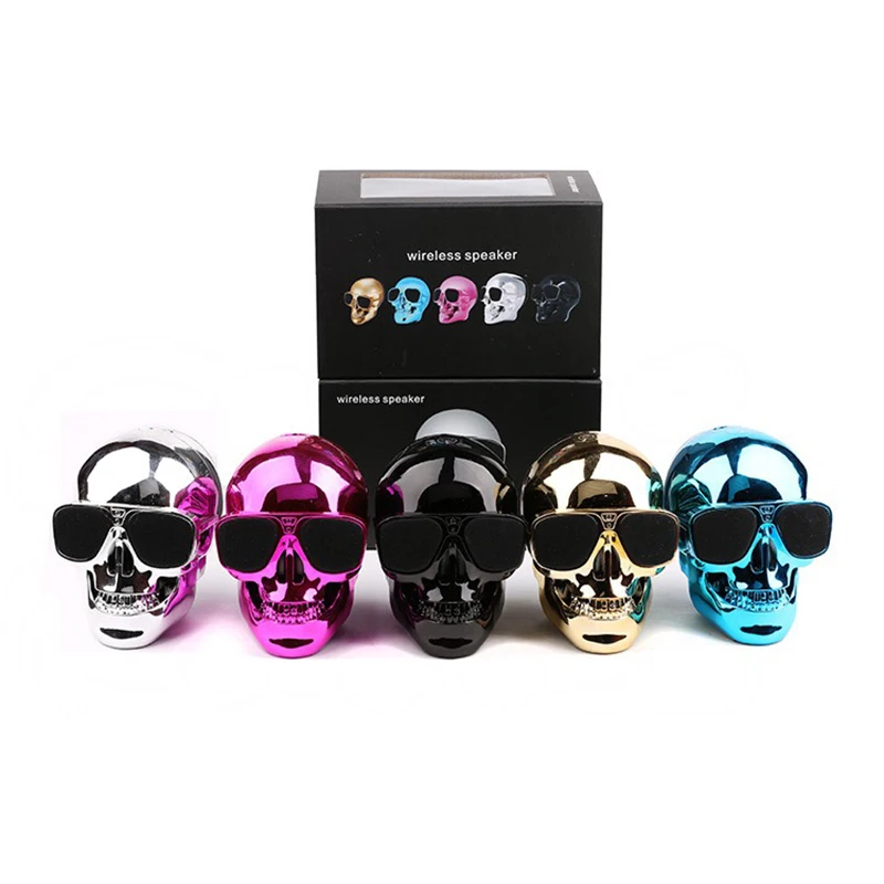 

Skull Bluetooth Speaker Wireless Compact Skull Head Portable speaker 8W NFC Audio Rechargeable Battery Music Player