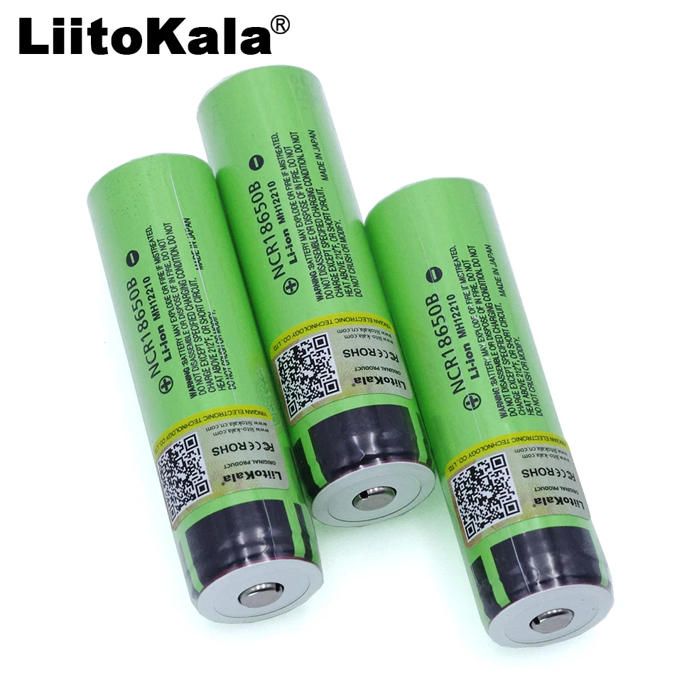 

Liitokala new original NCR18650B 3.7V 3400mAh 18650 rechargeable lithium battery flashlight battery Bonus cap
