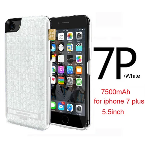 Чехол для внешнего зарядного устройства i7/7 plus для iphone 6 6S Plus 5500/7500 мАч, чехол для аккумулятора для iphone 7 7 plus - Цвет: For i7P 5.5inch