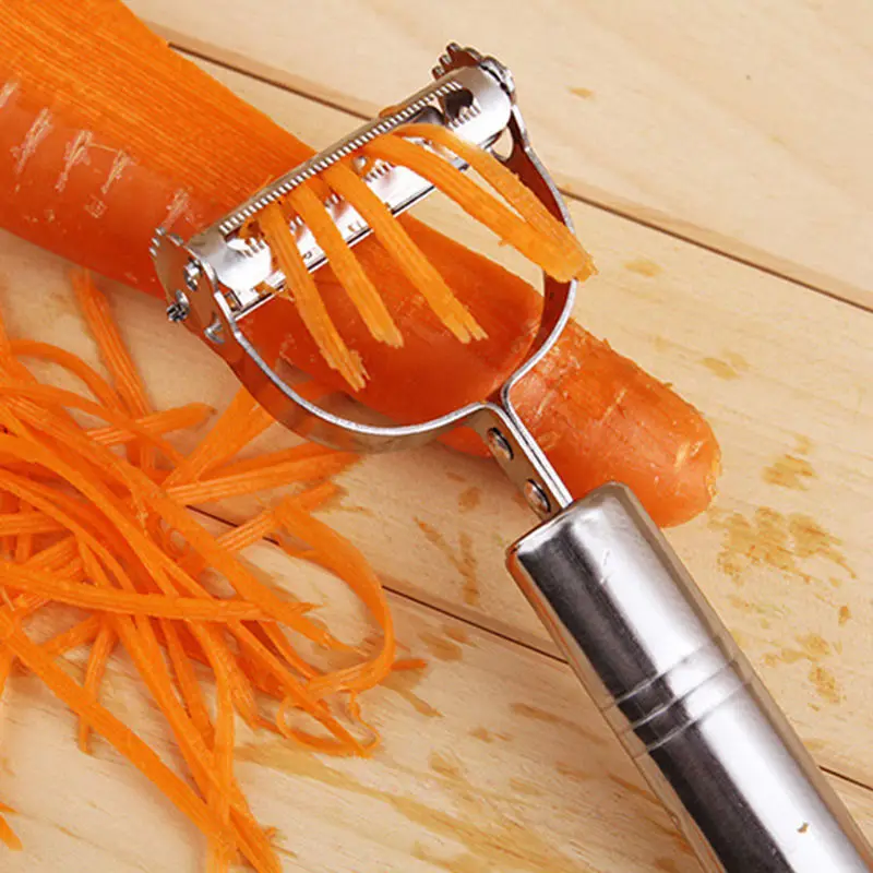 

1PCS Kitchen Durable Razor Sharp Blade Zesters Grade Shredder Slicer Julienne Peeler Stainless Steel Carrot Potato Fruit Peeler