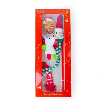 

4 Pcs/lot Pet Cat Toys Christmas Gift Puppy Favor Snowman Ring Ball Toys Cute Plush Mouse Toy Cat Kitten Interactive Teaser Toy