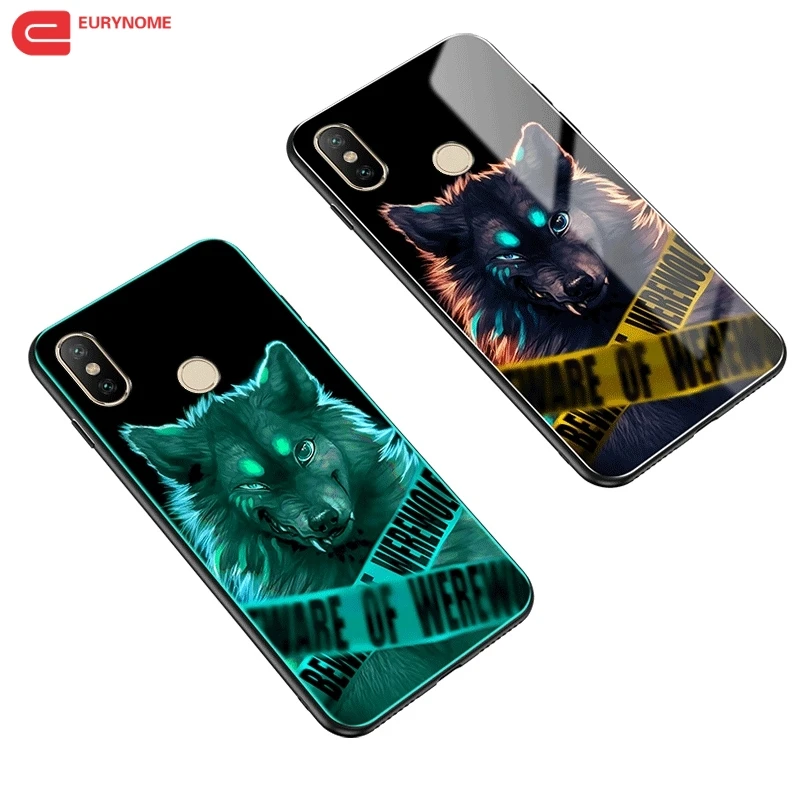 Tempered Glass Case for Xiaomi Redmi 5 plus Mi 5X 6X A1 A2 Cover Luminous Shockproof Case for Xiaomi MI 8 SE Mi 8 Lite Note 3 Tempered Glass Case for Xiaomi Redmi 5 plus Mi 5X 6X A1 A2 Cover Luminous Shockproof Case for Xiaomi MI 8 SE Mi 8 Lite Note 3