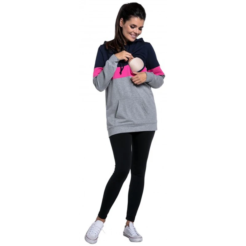 Maternity Hoodies Sweatsgurt Pregnant Woman Nursing Pullover Breastfeeding Hoodies Pregnant Women Mother Breast Feeding Clothing