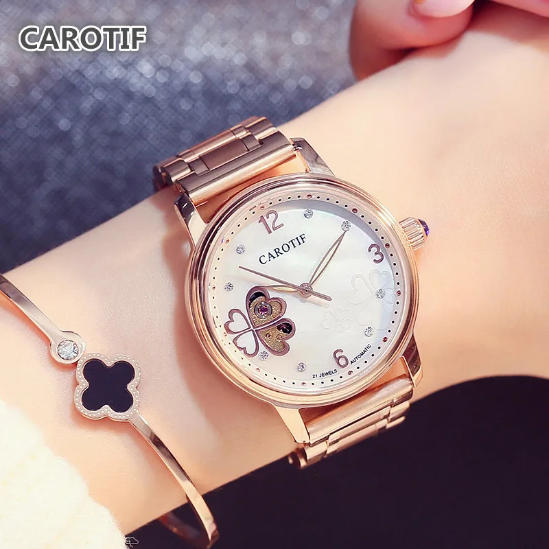 

New Arrived Sapphire Auto Mechanical Women Watch montre femme Top Luxury Butterfly Face Watch Women Elegant Ladies Watch Reloj