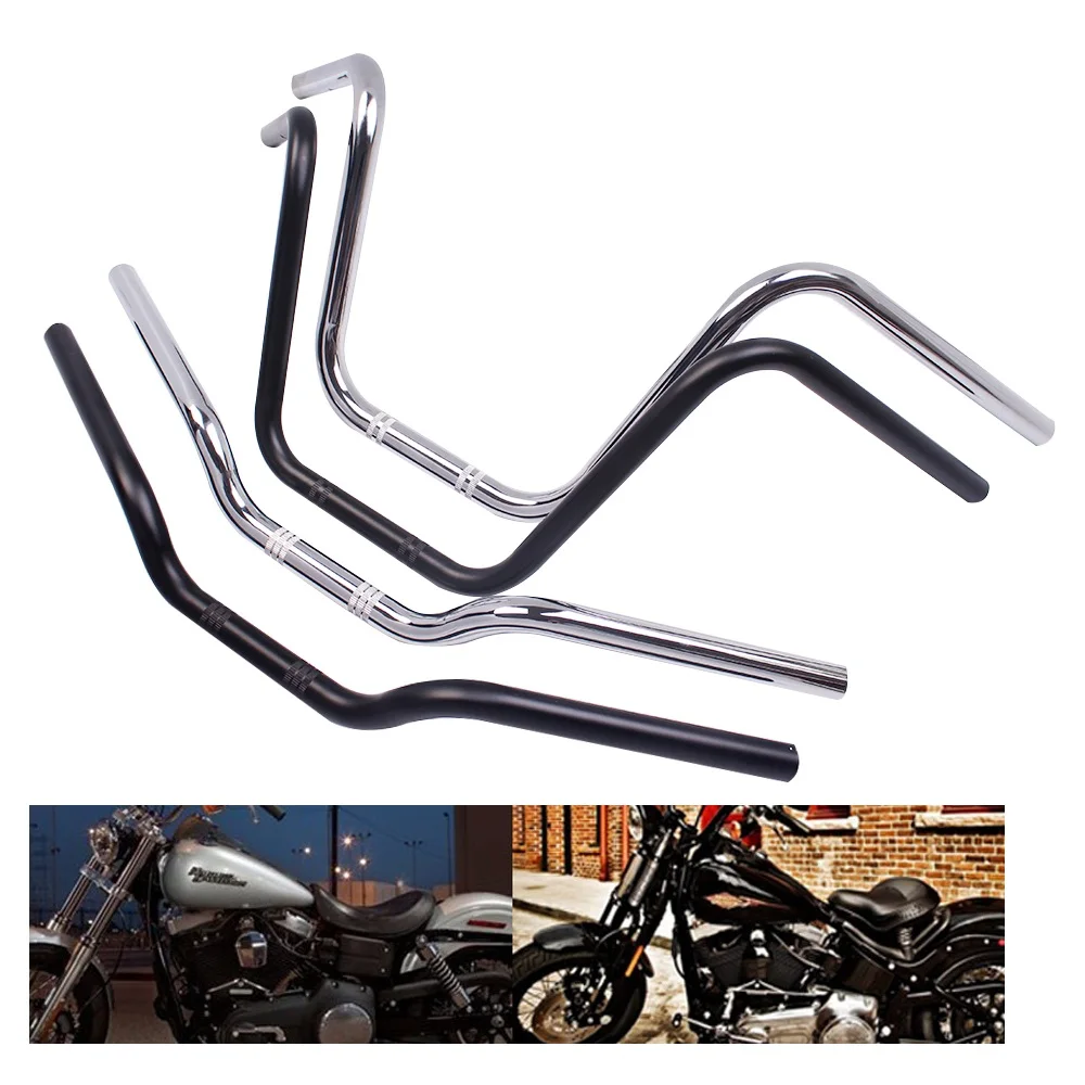 

22mm/25mm Motorcycle High Rider Steel Handlebars Bars Fits For Honda Kawasaki Suzuki Harley Chopper Bobber Cafe Racer