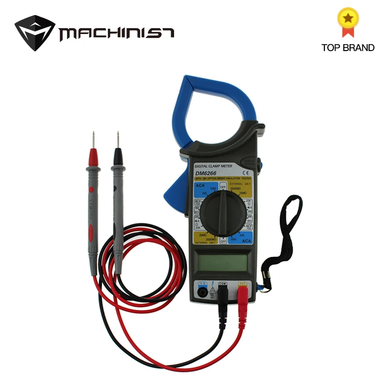 

Digital Current Voltage Resistance Tester LCD Display Auto Car Repair Measuring Tools Dectector with 2 Test Lead Clamp Meters