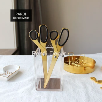 

Simple style Brass gold color scissors home use Stainless steel scissors 1pc/lot