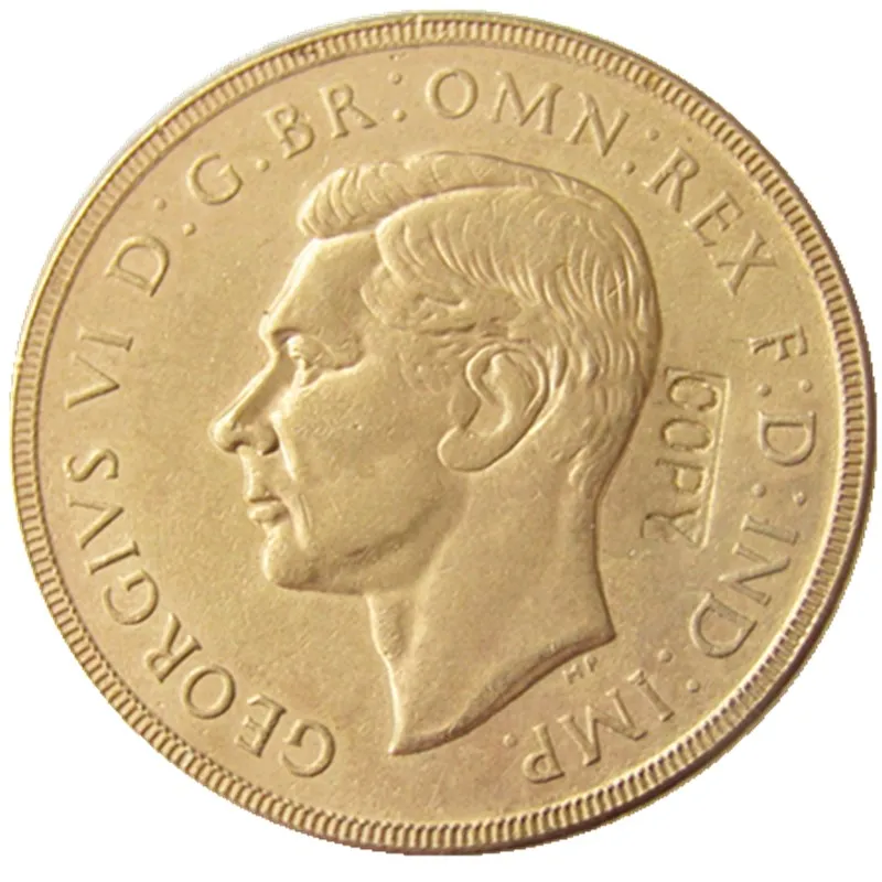 

RARE 1937 GREAT BRITAIN KING GEORGE VI PROOF GOLD PLATED ONE SOVEREIGN COIN