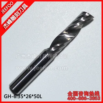 

6.35*26*50L Single Flute Engraving CNC Router Bits Router Tool for Wood Cutting/Milling, 2d Carbide Endmill Cutter Tool