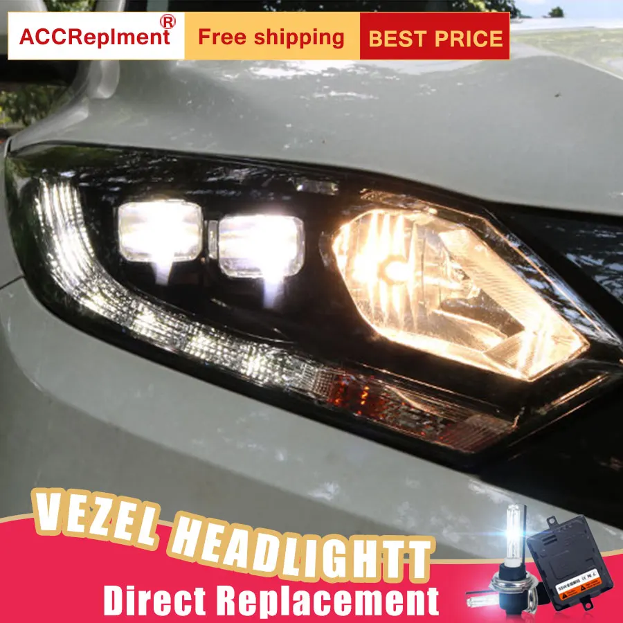 2 шт. светодиодный ные фары для Honda VEZEL 2014 2017 Автомобильные ангельские глазки