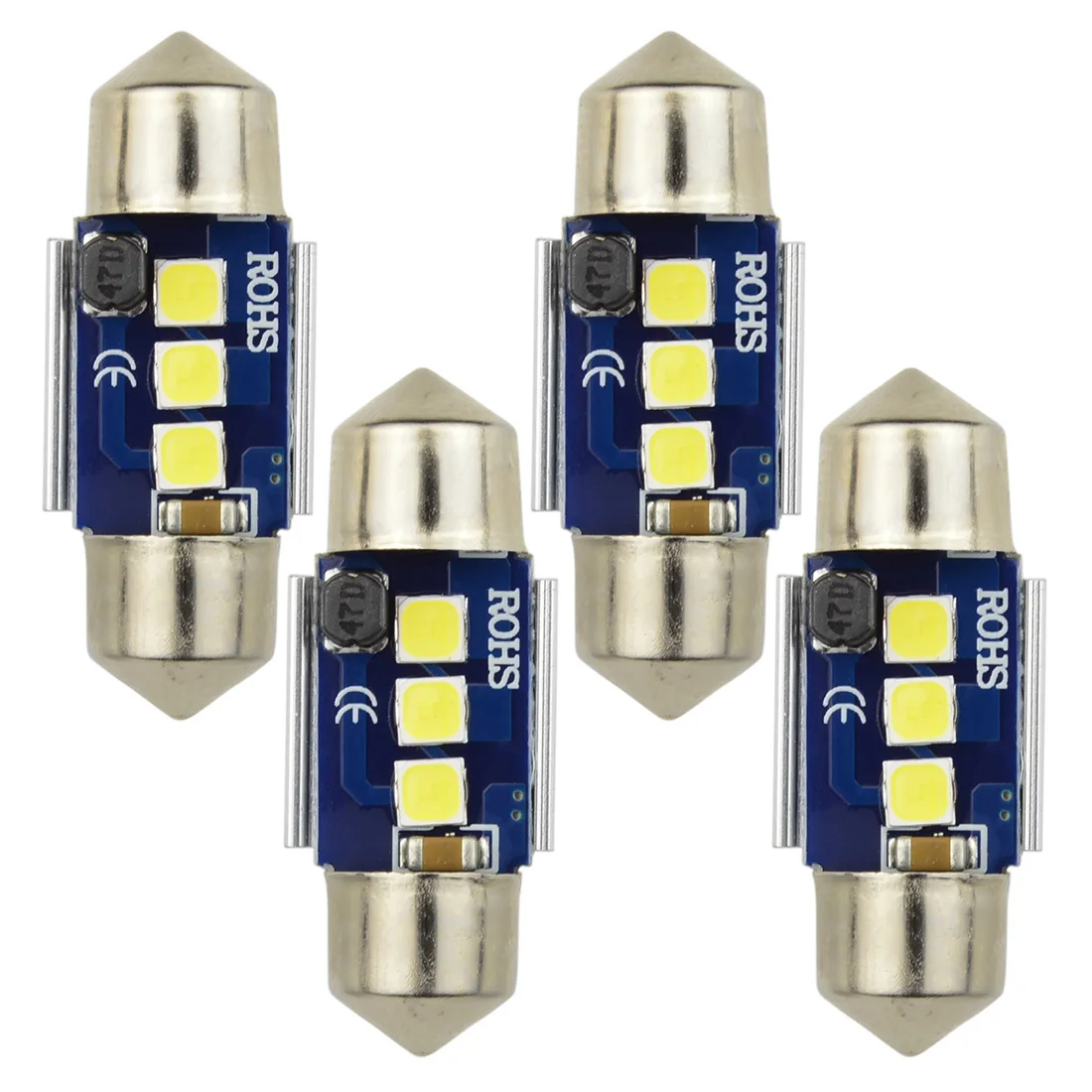 

31mm Festoon LED Car Bulb - Safego White Bulbs for Car Interior Dome Light Bulbs Cargo Light License Plate Lights No Polarity