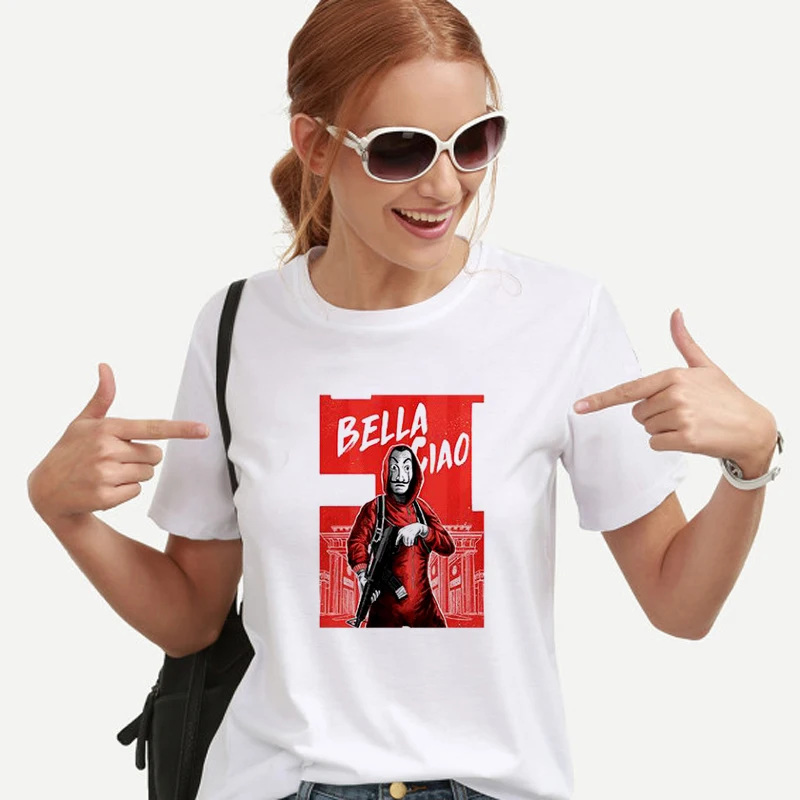 Новые деньги Heist футболка House of Paper La Casa De Papel Camiseta женская летняя обувь на каждый