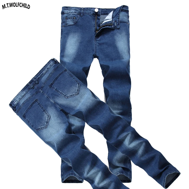 

Fashion 2018 New Mens denim long pants casual distressed male Jeans Masculino Trousers mens straight jeans spring slim jeans