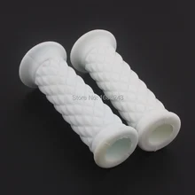 Белый Мотоцикл 7/8 ''Ретро Резина Руль рукоятки Подходит для Honda Suzuki Kawasaki Триумф Кафе Racer Bobber Пользовательские
