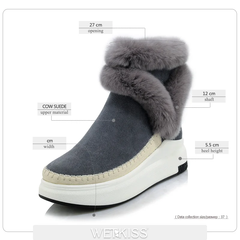 WETKISS 2018 Brand Women Ankle Boots Suede Leather Fashion Fur Zipper Wedges Shoes Woman Platform Winter Boots Female Footwear WETKISS 2018 Brand Women Ankle Boots Suede Leather Fashion Fur Zipper Wedges Shoes Woman Platform Winter Boots Female Footwear