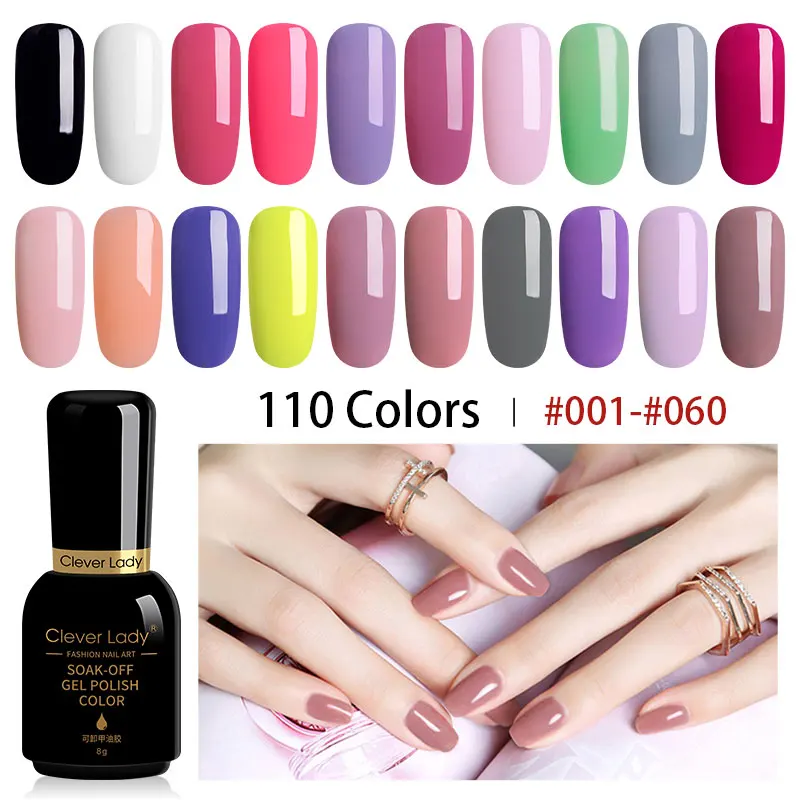 Clever Lady UV Gel Nail Polish LED Gellak Esmalte Permanente Hybrid Nail Gel Varnish 110 Colors Nai