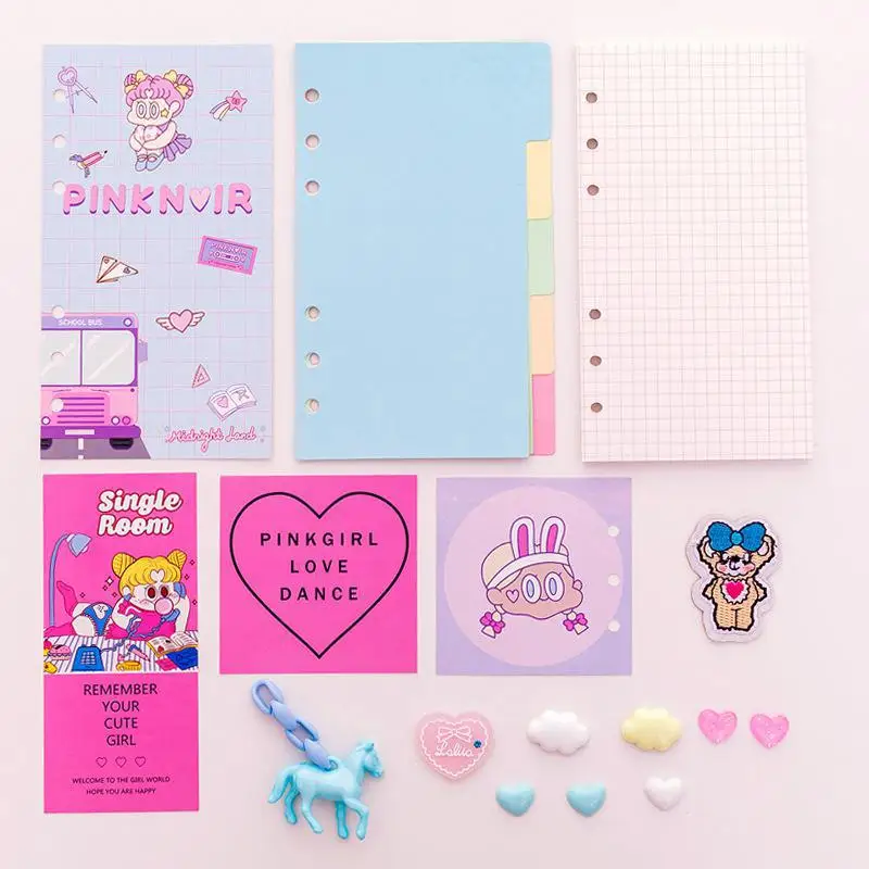Розовый Макарон путешествия наклейки для дневника кожа тетрадь Diy ручка набор канцелярские школьные принадлежности подарок