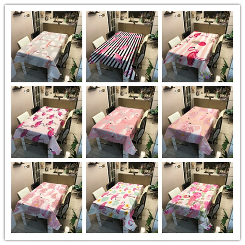 

Modern minimalist household polyester tablecloth rectangular tablecloth Flamingo fashion printed tablecloth wholesale