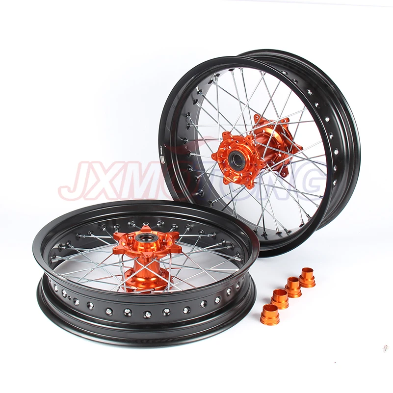 Supermotard колеса 3 5/5 0*17 &quotдля KTM SXF EXC R SX 300 450 125 250 350 530 2003 2017 2008 2007 оранжевая ступица