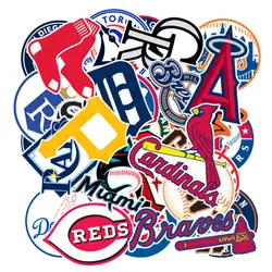 30 шт./упак. бейсбольная команда логотип стиль граффити наклейки для мото автомобиля и чемодана крутая, для ноутбука Наклейка s Наклейка на