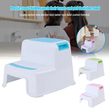 

2 Step Stool Toddler Kids Stool Toilet Potty Training Slip Resistant for Bathroom Kitchen DAG-ship