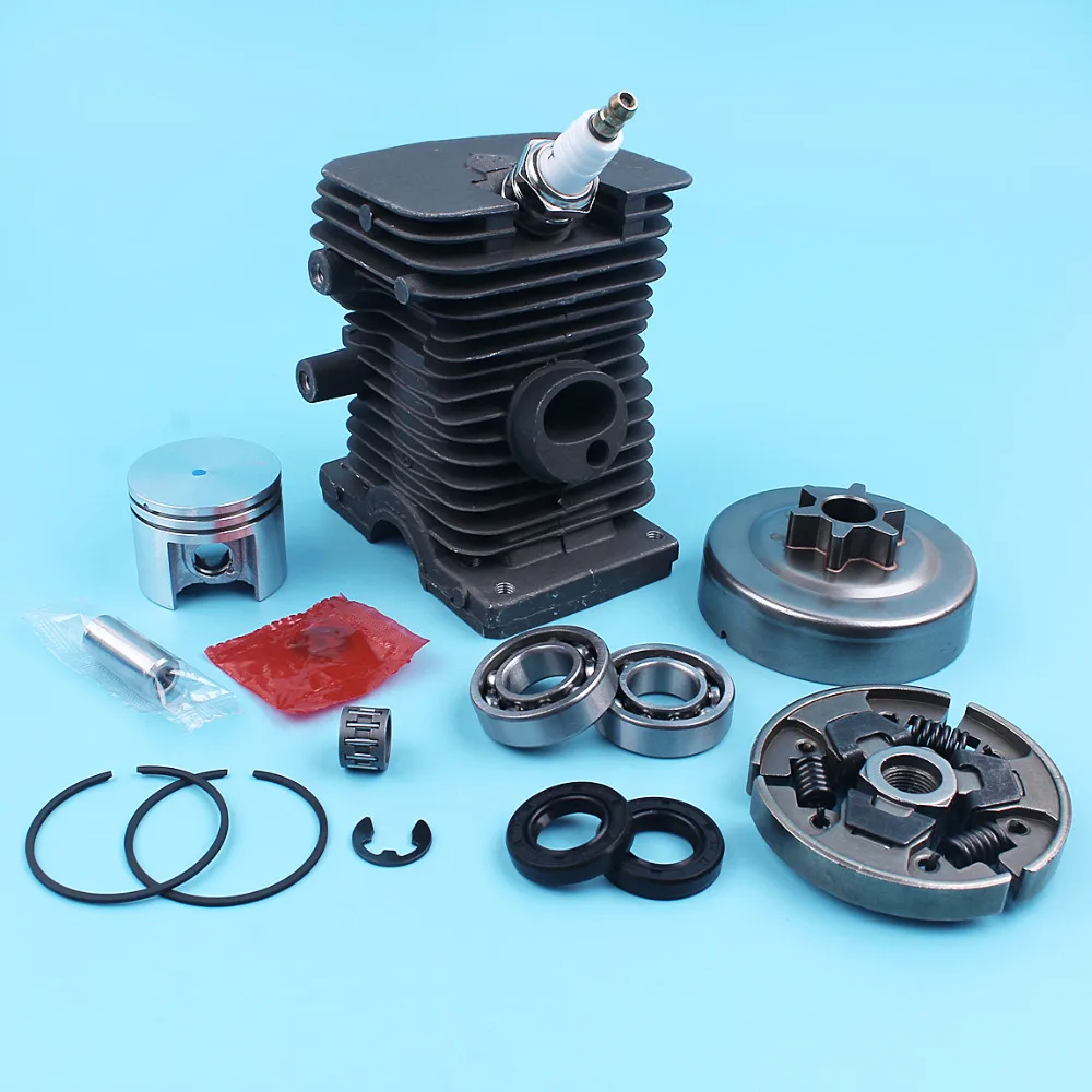 

38mm Cylinder Piston 3/8" 6T Clutch Drum Bearings Oil Seals Kit for STIHL MS180 MS170 017 018 Chainsaw Replace Spare Parts
