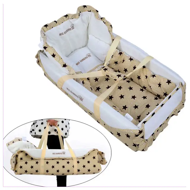 Standard Baby Portable Crib Foldable Game Bed Bassinet For Newborn