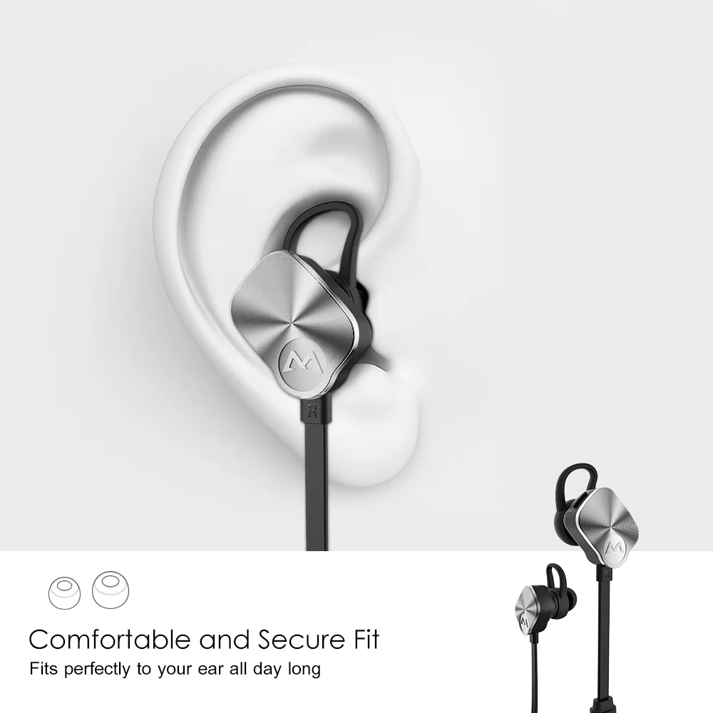 Mpow MBH29 Wireless headphones Bluetooth 4.1 In-Ear Headset with Remote control & Microphone Stereo Sports Earphone For Phones
