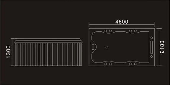 4800 мм наружный бассейн гидромассажная Ванна из акрила TV SPA NS2010|Ванны и джакузи| |