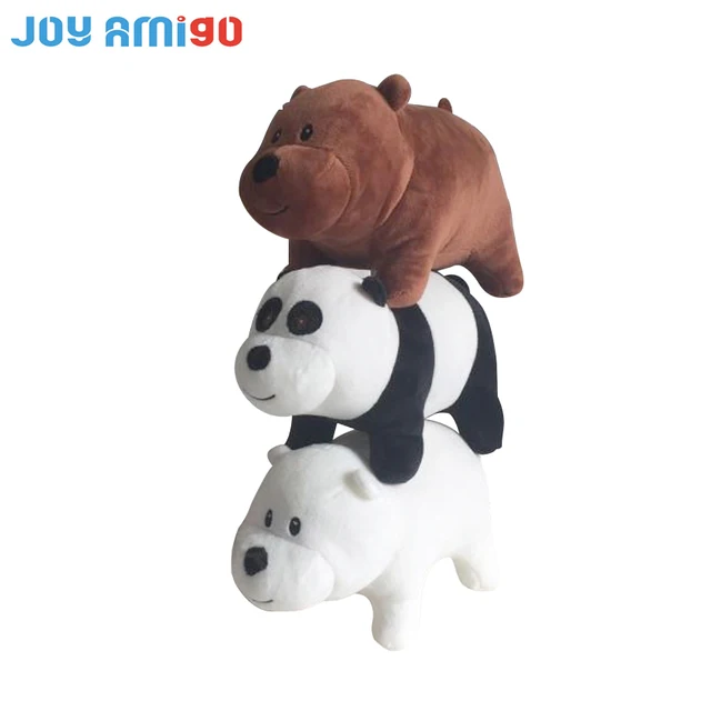 25cm We Bare bears Cartoon Bear Ice bear panda stuffed plush Animal