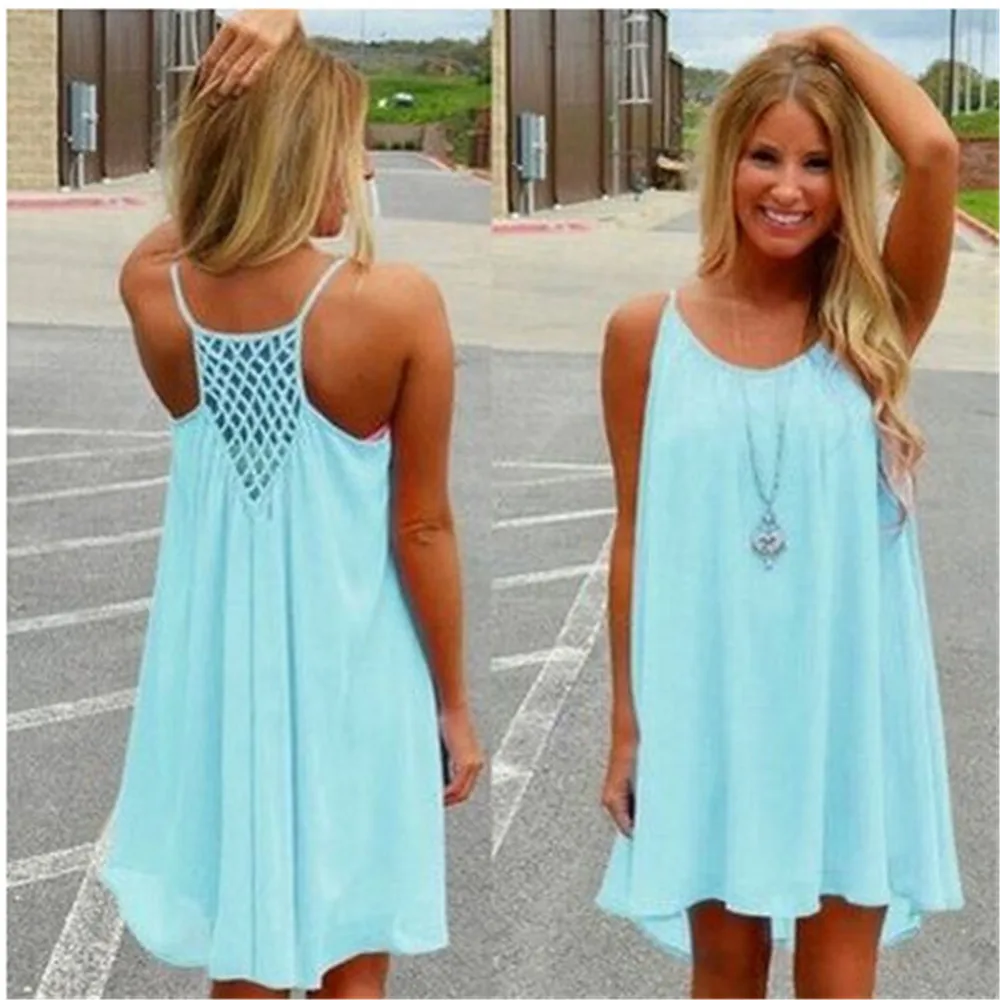 

Women Beach Dress Fluorescence Female Summer Dress Chiffon Voile Women Dress 2019 Summer Style Women Clothing Plus Size