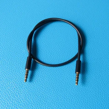 

10pcs 40cm TPE 3.5mm male to male 4-poled audio cable gold plated