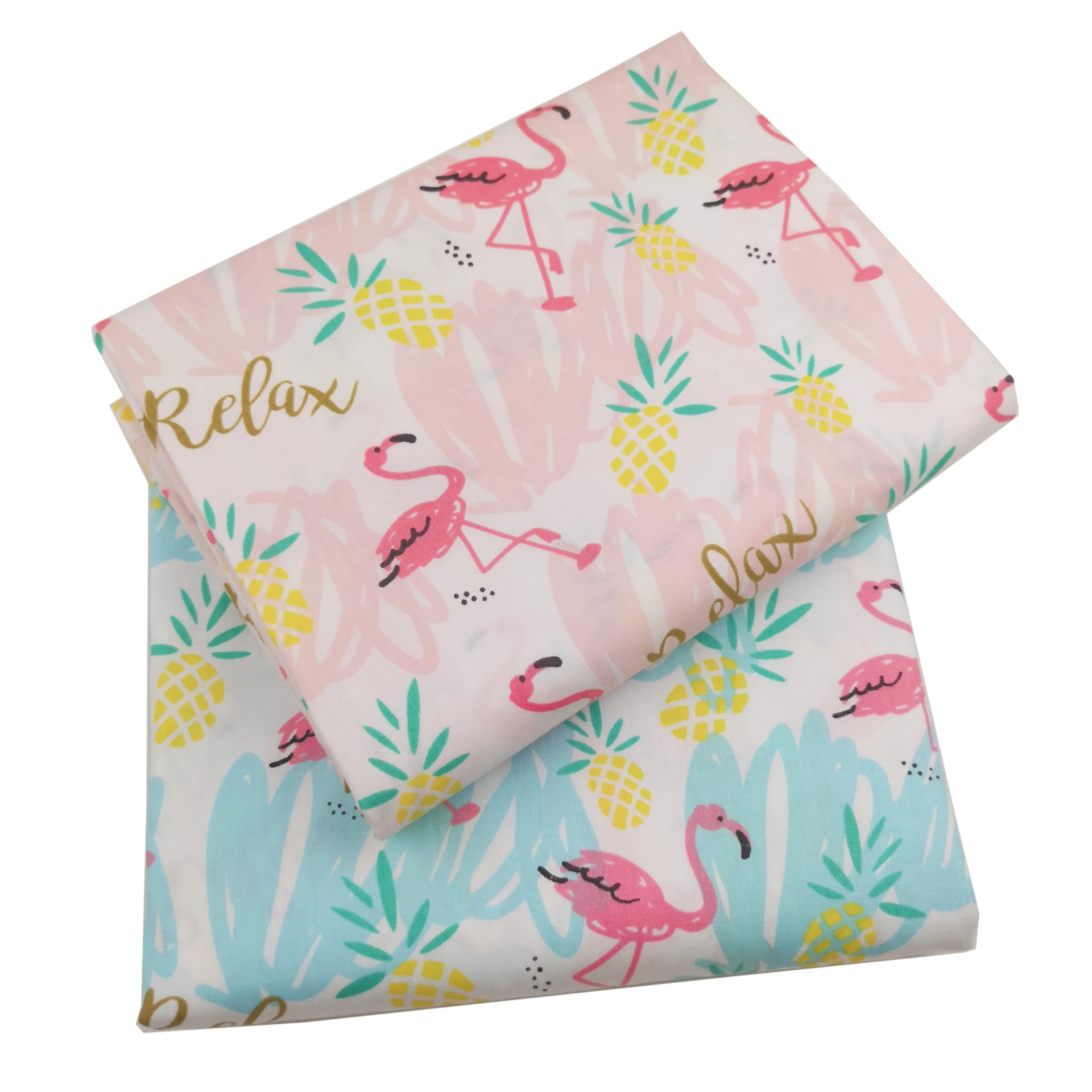 

Pineapple flamingo Print Diy home textile apparel DIY sewing tissue tilda cotton fabric craft material scrapbooking patchwork