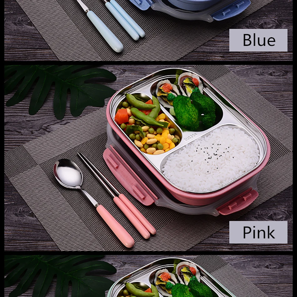 ONEUP stainless steel Lunch box Eco-friendly Wheat Straw Food container with cutlery Bento Box With Compartments Microwavable 15