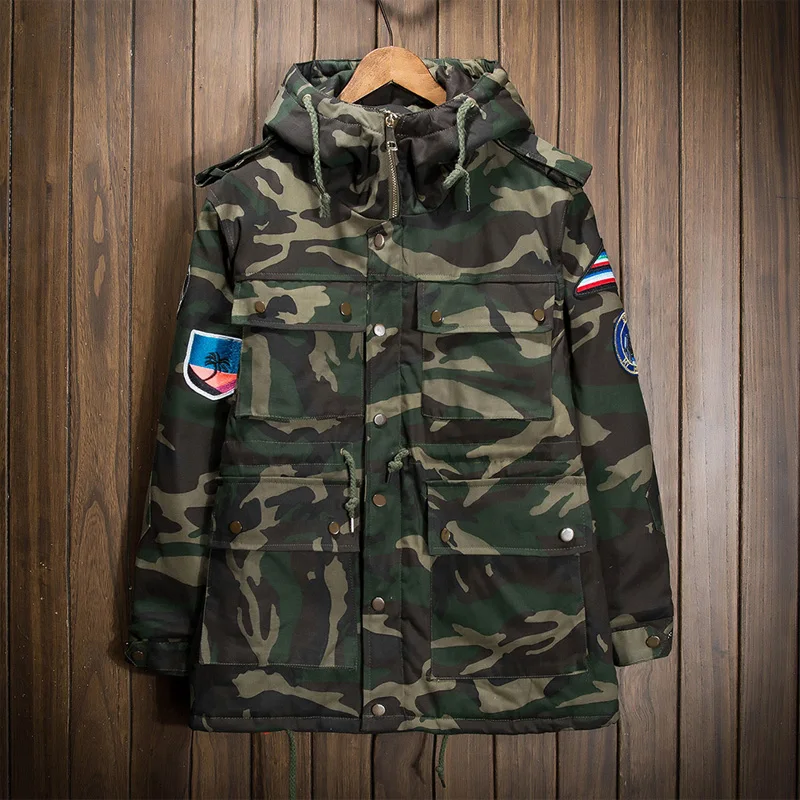2017 New Arrival Men Fashion Winter Camouflage Jacket High Quality Thicken warm men