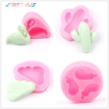 

Eggplant Swan Cloud Cactus 3D Silicone Fondant Cake Mold Chocolate Pudding Sugar Mold Cake DIY Decor Tools Gift