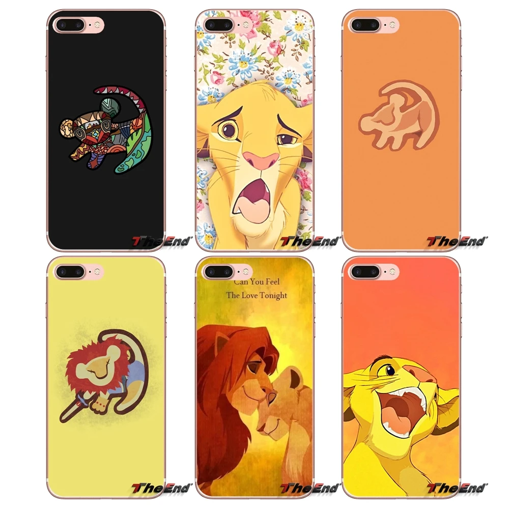 

For Xiaomi Mi6 Mi 6 A1 Max Mix 2 5X 6X Redmi Note 5 5A 4X 4A A4 4 3 Plus Pro Simba Funny Face Lion King Floral Soft Shell Covers