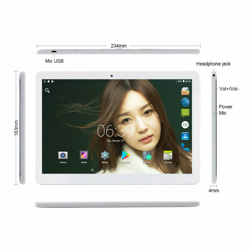 

Anniversary Sale 10.1 inch phablet Octa Core Tablet PC Android 7.0 Dual Camera SIM FM GPS Bluetooth 2GB 16GB Phone tablet 10.1