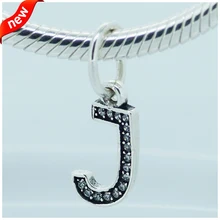 Подходит для Pandora Браслеты символ J амулеты стерлингового серебра 925 ювелирные изделия бусины
