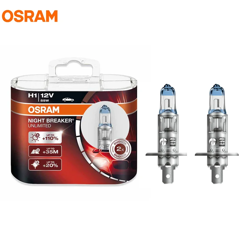 Выключатель OSRAM ночь H1 H4 H7 H11 9005 9006 12 В фар автомобиля Германии OEM галогенных ламп
