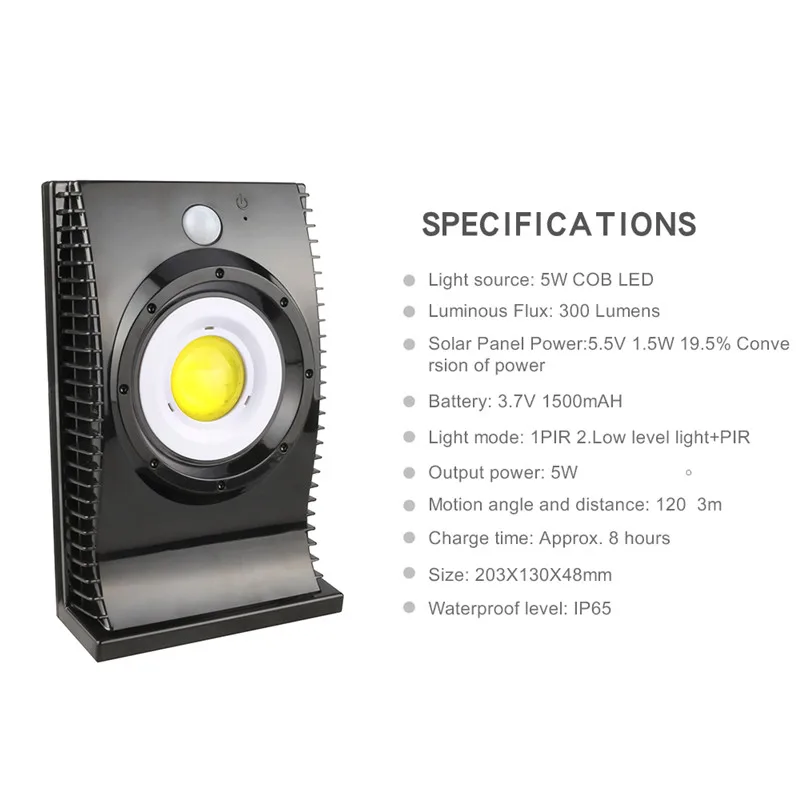 LED Solar Street Lights Wireless Powered Waterproof IP65 Outdoor Lighting PIR Motion Sensor energy saving with lamp pole